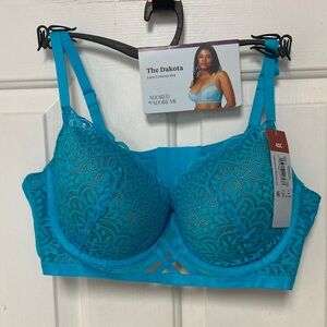 Adore Me Turquoise Lace Bra